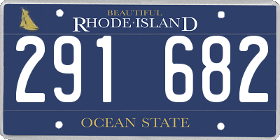 RI license plate 291682