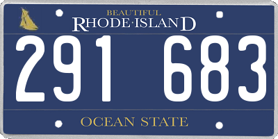 RI license plate 291683