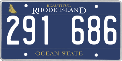 RI license plate 291686