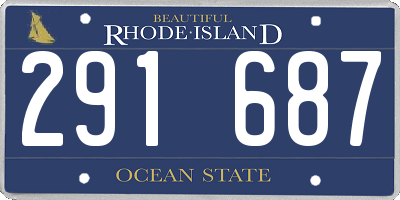 RI license plate 291687