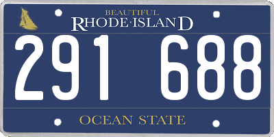 RI license plate 291688