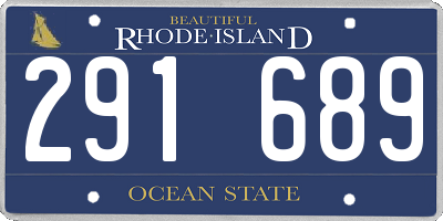 RI license plate 291689