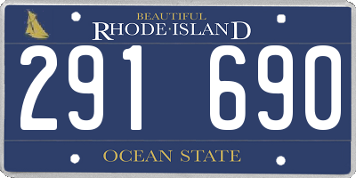 RI license plate 291690