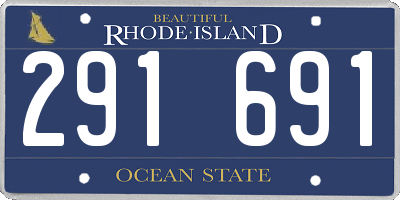 RI license plate 291691