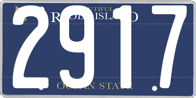 RI license plate 2917