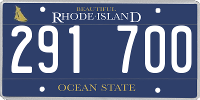 RI license plate 291700