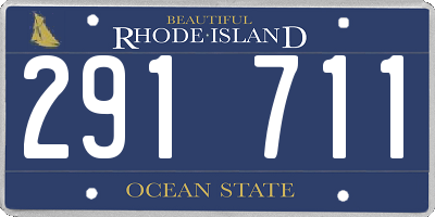 RI license plate 291711