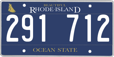 RI license plate 291712