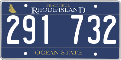 RI license plate 291732