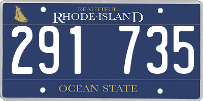 RI license plate 291735