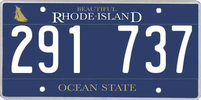 RI license plate 291737