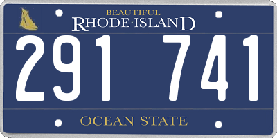 RI license plate 291741