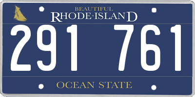 RI license plate 291761