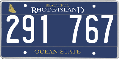 RI license plate 291767