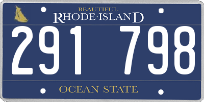 RI license plate 291798