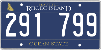 RI license plate 291799