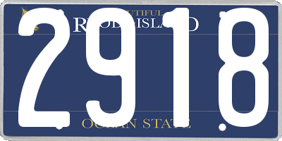 RI license plate 2918