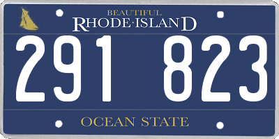 RI license plate 291823
