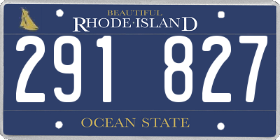 RI license plate 291827