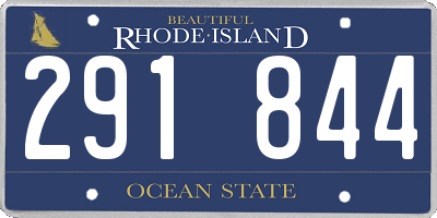 RI license plate 291844