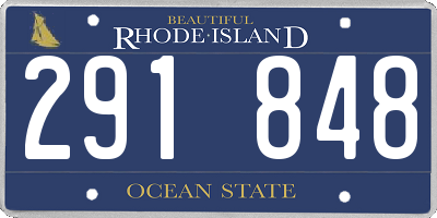 RI license plate 291848