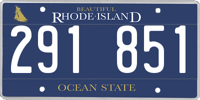 RI license plate 291851