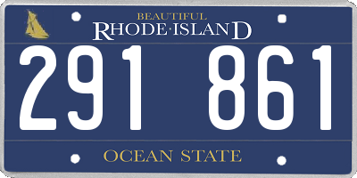 RI license plate 291861
