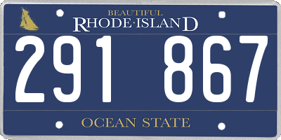 RI license plate 291867