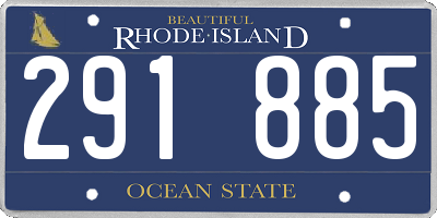 RI license plate 291885
