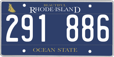 RI license plate 291886