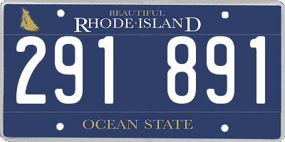 RI license plate 291891
