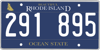 RI license plate 291895