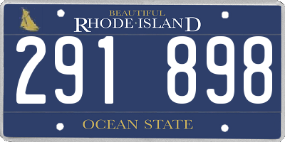 RI license plate 291898