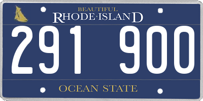 RI license plate 291900
