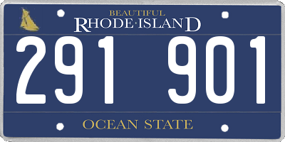 RI license plate 291901