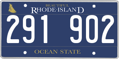 RI license plate 291902