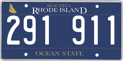 RI license plate 291911