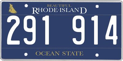 RI license plate 291914