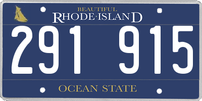 RI license plate 291915