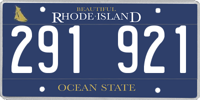 RI license plate 291921