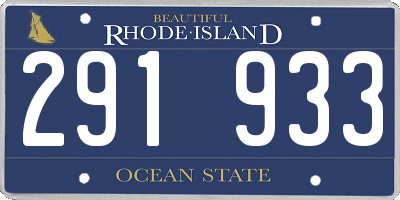 RI license plate 291933