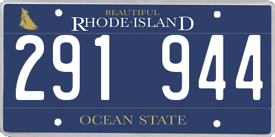 RI license plate 291944