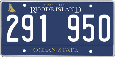 RI license plate 291950