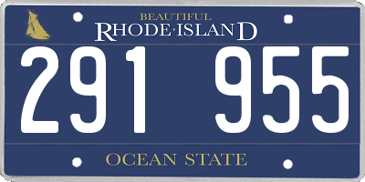 RI license plate 291955