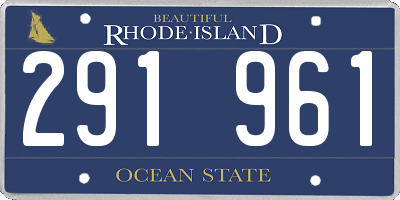 RI license plate 291961