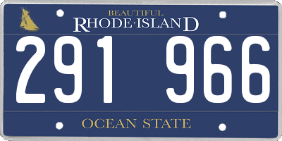 RI license plate 291966