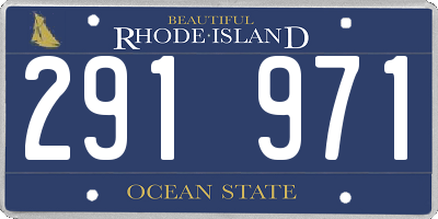 RI license plate 291971