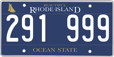 RI license plate 291999