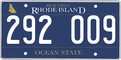 RI license plate 292009