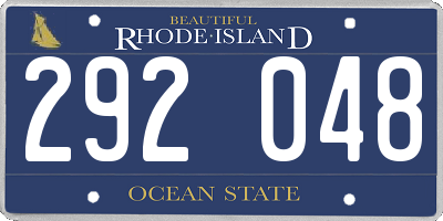 RI license plate 292048